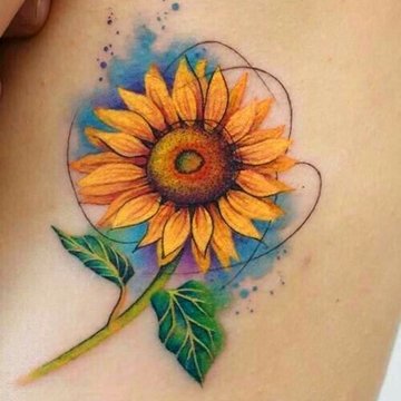 Tatuaje de girasol