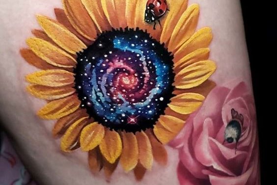 Tatuaje de girasol