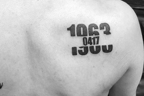 Tatuaje con números