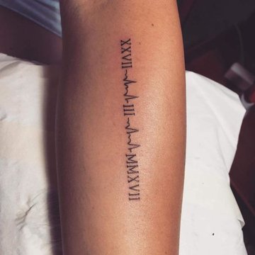 Tatuaje con números